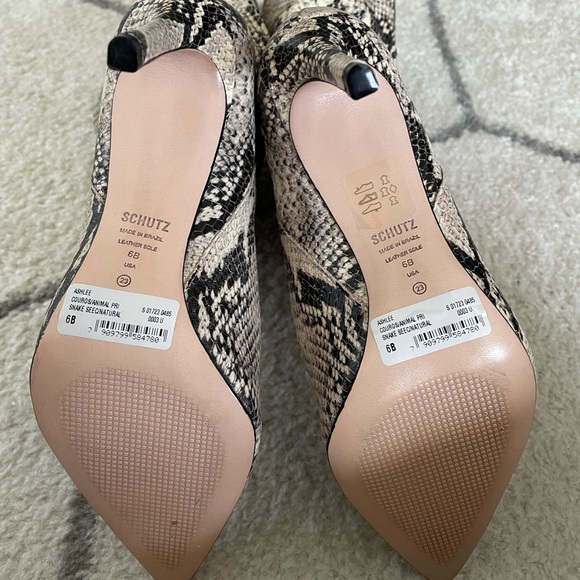 Ashlee Snake-Embossed Leather Bootie - Picture 2 of 5